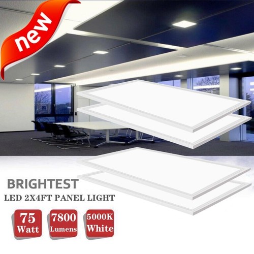 LED BACK-LIT FLAT PANEL LIGHTS 2X4 75W 5000K DAYLIGHT WHITE 0-10V DIMMABLE USA