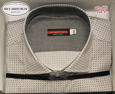 HERREN HEMD RICCARDO BUSI LANGARM MADE IN ITALY GR. XXL/43 und 1/2