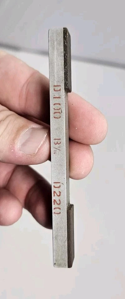 Piedra afiladora Norton Diamond D100 D220 estuche de cuero tamaño bolsillo B 1/16 Foto 4 de 4