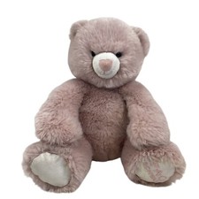 FAO Schwarz Pink 11 Inch Sitting Glitter Bear Stuffed Animal Toy Stuffie