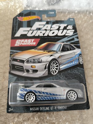 Hot Wheels Nissan Skyline GT-R BNR34 R34 Fast Furious 2021 1:64 3/5