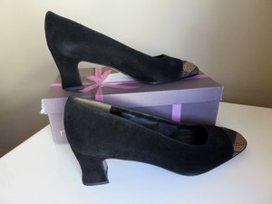 black suede ladies shoes