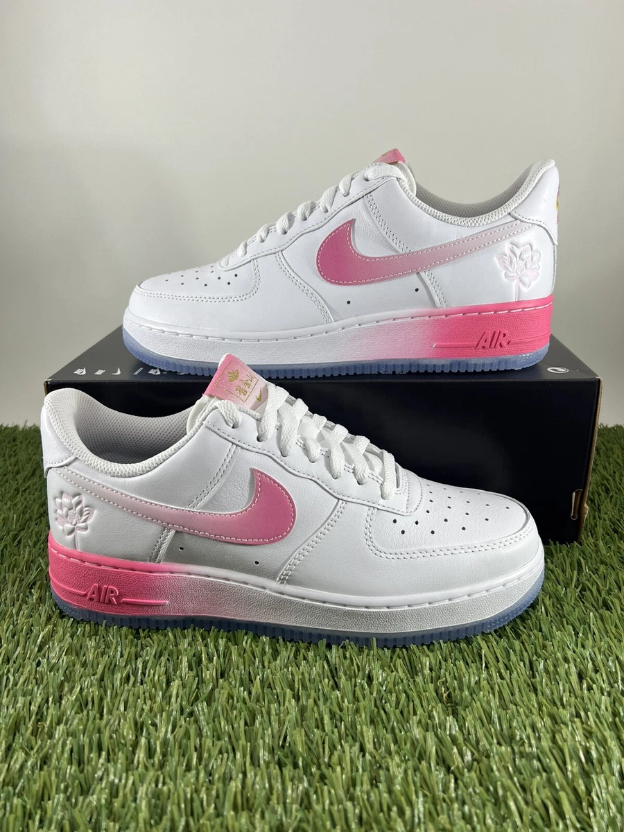 NEW Nike Air Force 1 '07 Premium Lotus Flower FD0778-100 Sz 7 mens / 8.5  Wmns