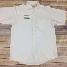 Red Kap Men's Shirt Executive Oxford Short Sleeve White Neck Size 16.5 #61