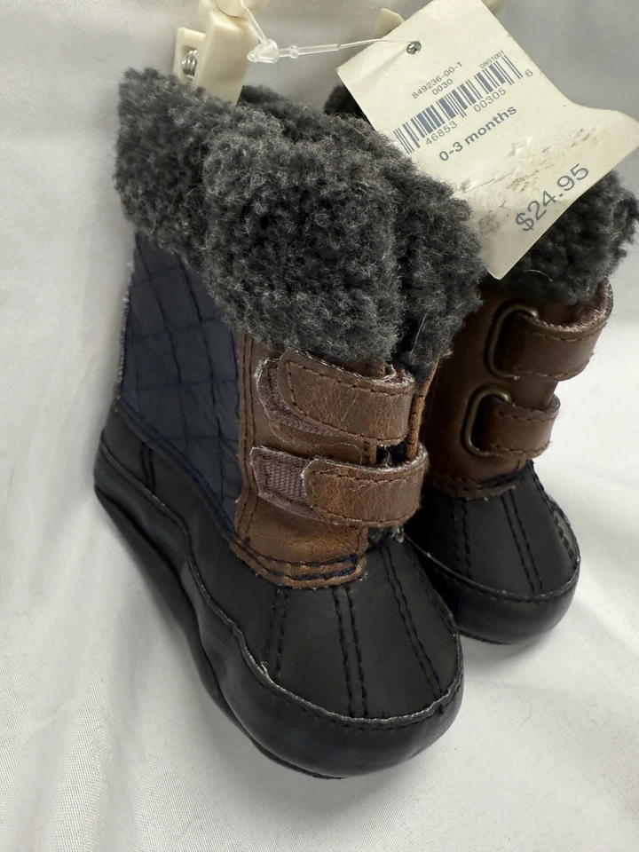 Baby Gap Infantil Pato Sherpa Botas 0-3 Meses Nuevas Con Etiquetas Zapatos Foto 3 de 4