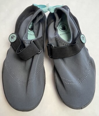 NWoT Body Glove Dark Gray Water Shoes Sz 13 Teal Accents Adj Strap Sandals $28