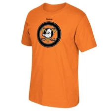 Anaheim Ducks Reebok 'Jersey Crest' Primary Team Logo Orange T-Shirt Men's