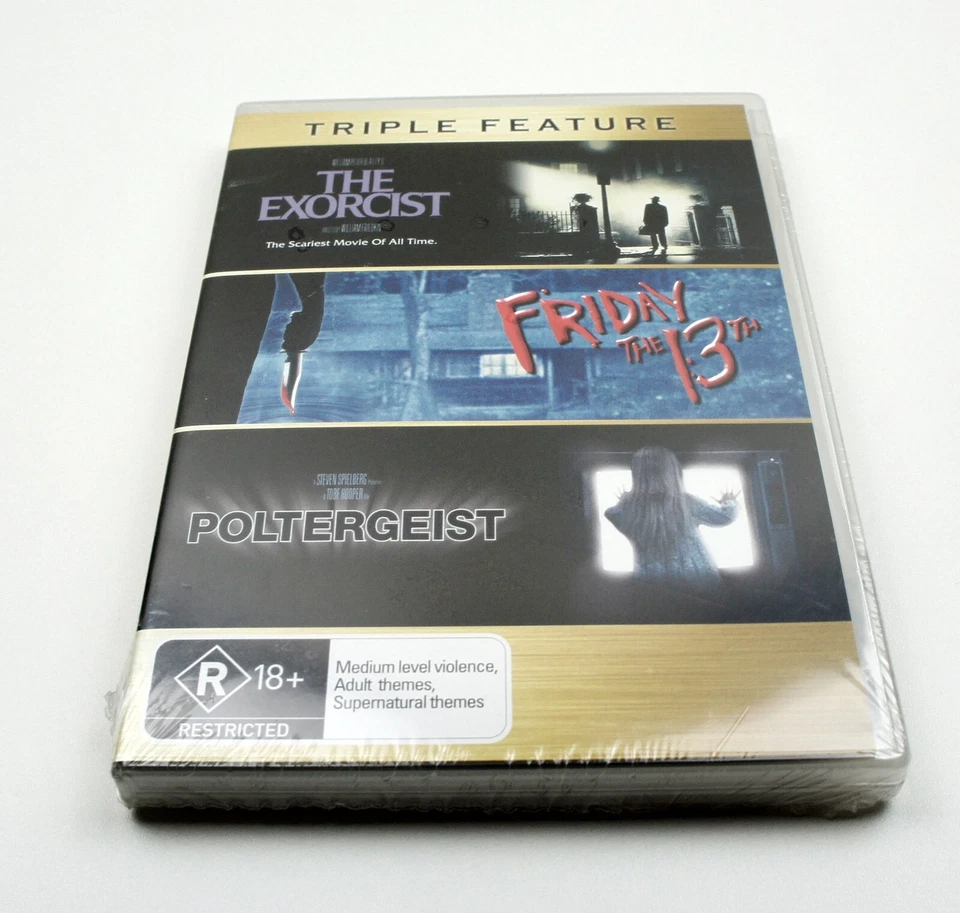 Poltergeist/The Exorcist/Friday The 13th DVD Triple Feature Brand New & Sealed - Image 3 of 4