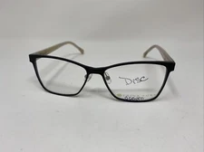 TRINA TURK EYEGLASS FRAME AUDREY 53/14/140 BLACK BEIGE FLEX HINGE 0804