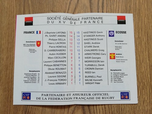 France v Scotland Rugby Union Programmes 1959 - 2015 - Picture 30 of 40