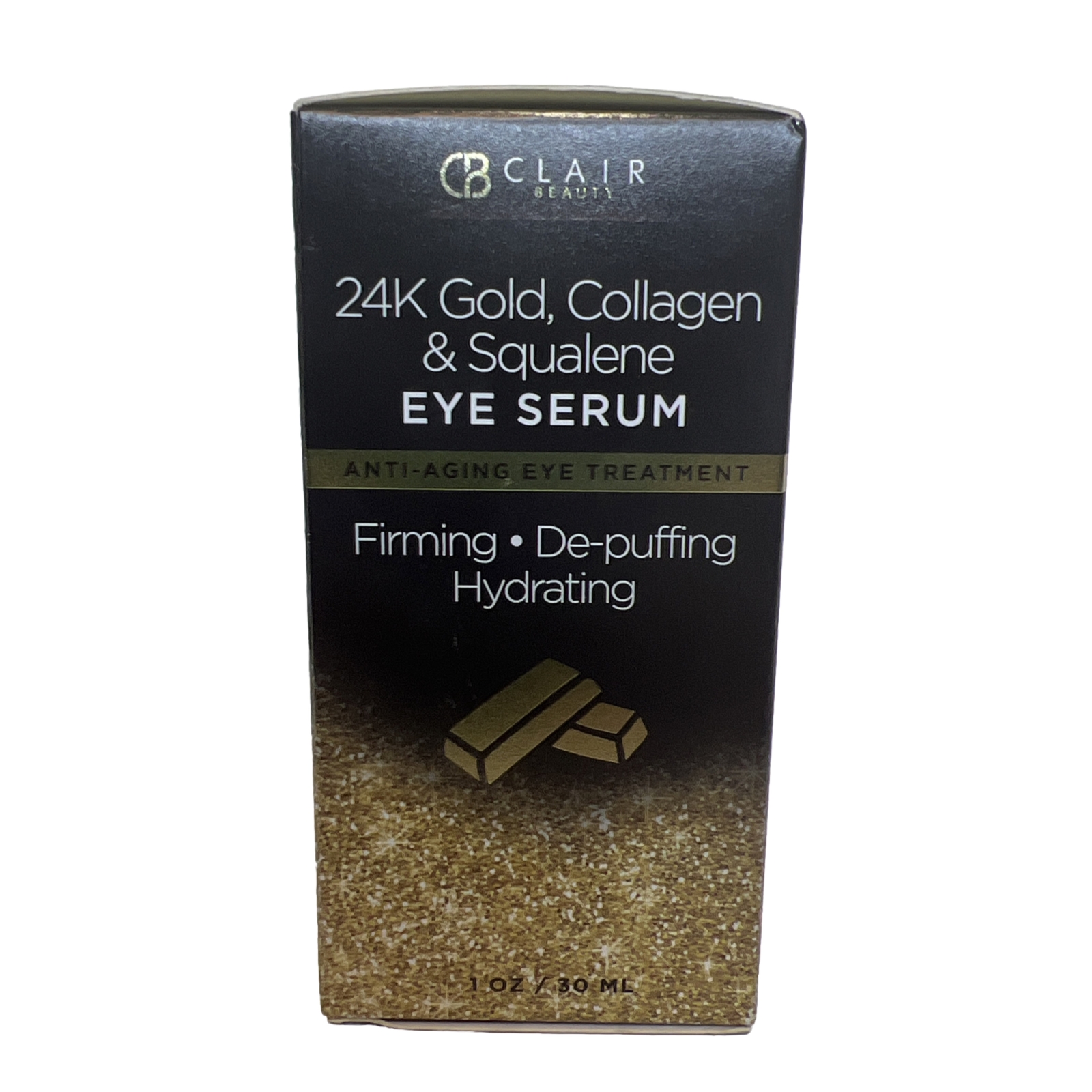 CB Clair Beauty - 24K Gold, Collagen & Squalene Eye Serum - Hydrating Exp: 03/28