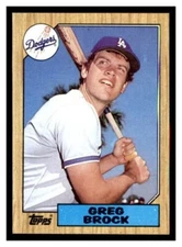 1987 Topps #26 Greg BROCK   First Base   Los Angeles Dodgers  FREE shipping
