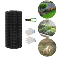 1"x1" Hardware Cloth Welded Wire Fence Vinyl Coated Chicken Rabbit Mesh 16 Gauge