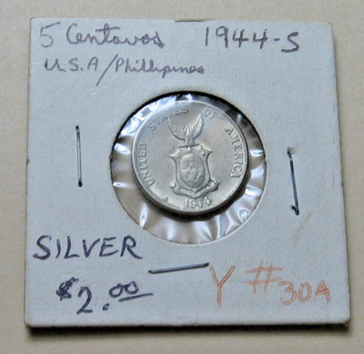 1944 S Philippines 5 Centavos Coin - No Silver | eBay