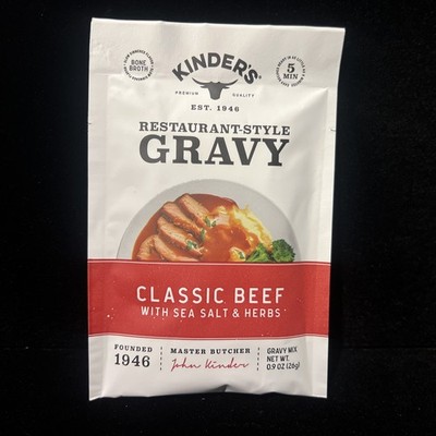 Kinders Classic Beef with Sea Salt & Herbs Restaurant Style Gravy 0.9 oz (1Pack)