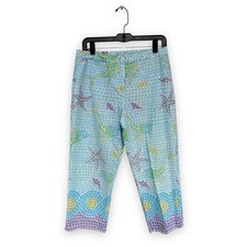 Vintage Lilly Pulitzer Sea Shell Print Cropped Pants Size 8P