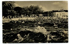 Swimming Pool Hajduszoboszlo Hungary vintage postcard s035