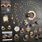 Bulk Lot VTG Estate Gold Tone Costume Jewelry Signed 80s 90s Bold Earrings  26pc