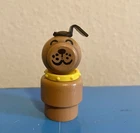 Vintage Fisher Price Little People Rare HTF Wood Brown Tan Dog