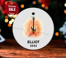 Electric Guitar Christmas Ornament, Personalized Electric Guitar Ornament, El...