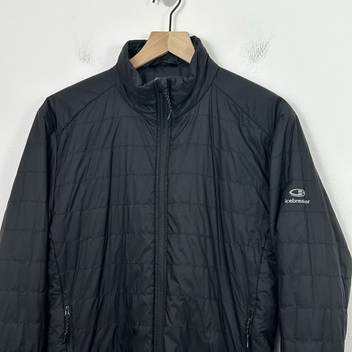 Icebreaker Merino GT Jacket Mens S Black Wool Polyester Packable Hiking - Picture 2 of 13