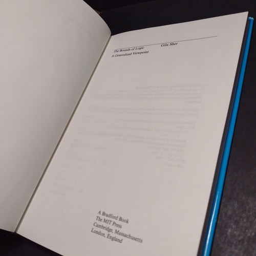 The Bounds of Logic: A Generalized Viewpoint by Gila Sher -1991 Hardcover - Picture 6 of 14