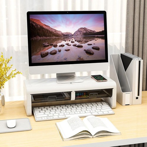Plastic Computer Monitor Stand Desktop Laptop Stand Computer Heightening Rack - Afbeelding 3 van 11