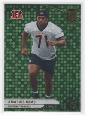 #111 Amarius Mims 2024 Donruss Elite Green Disco RC Cincinnati Bengals