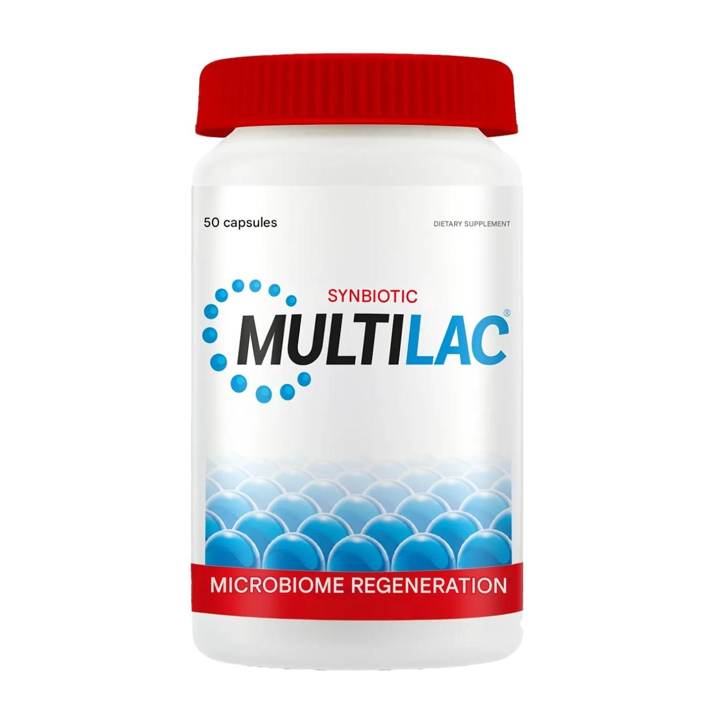 Multilac Synbiotic 50 Capsules Multi-Strain Probiotic Prebiotic Intestinal Flora