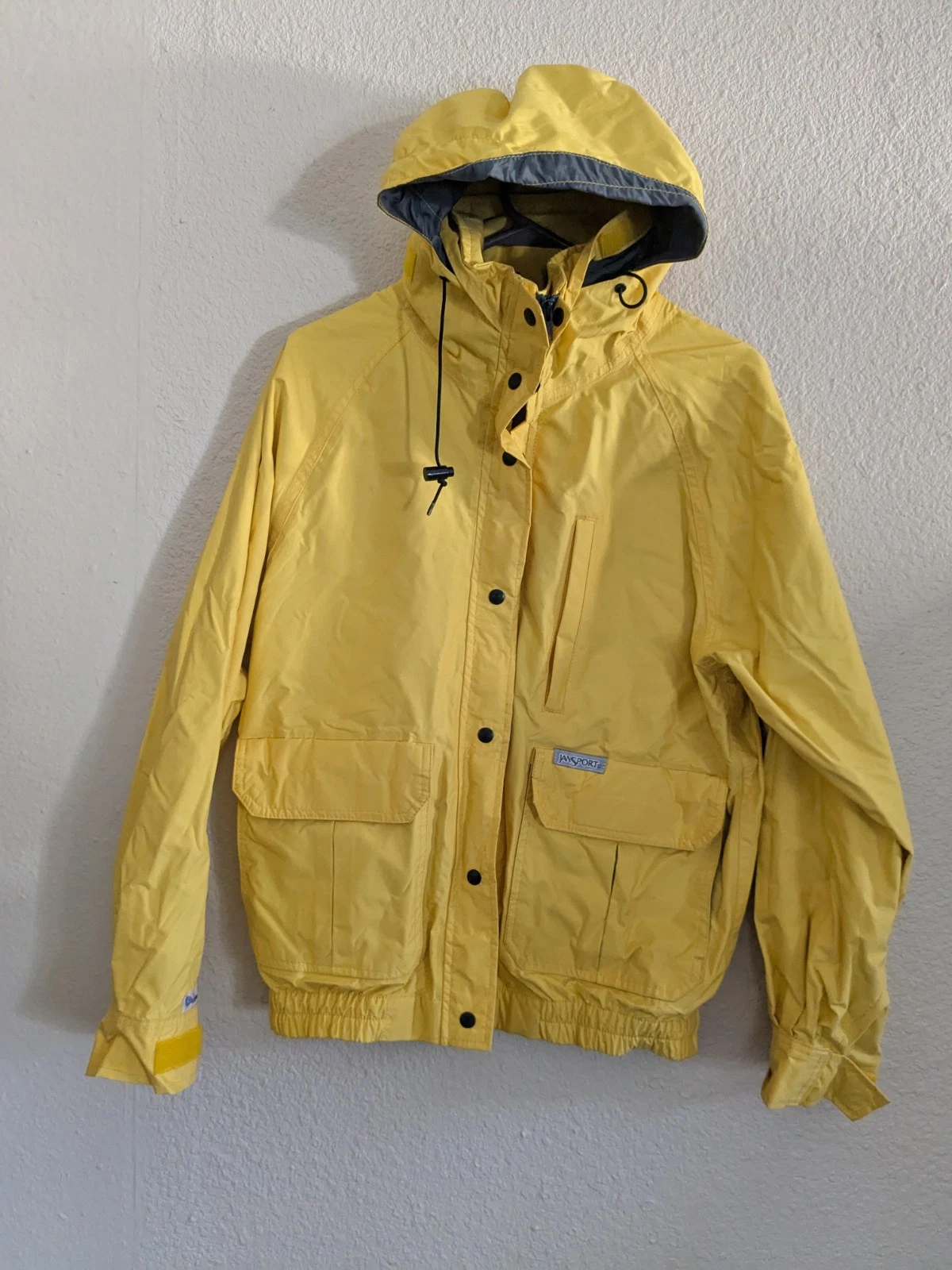 New Jansport Entrant 2000 Mens Medium Hooded Jacket Windbreaker Raincoat