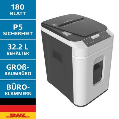 LMG Aktenvernichter Papierschredder Autofeed 180 Blatt P5 Partikelschnitt