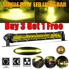12inch Slim LED Work Light Bar Single Row Spot Flood Offroad Driving ATV 4WD SUV