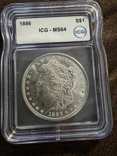 1886 Morgan Silver Dollar MS64 ICG