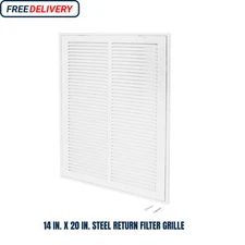 14 in. x 20 in. Steel Return Air Filter Grille for Wall or Ceiling Openings