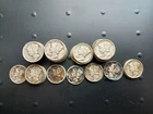 Lot of 60  Mercury Head Silver Dimes 1929 - 1945 VF to VG Condition