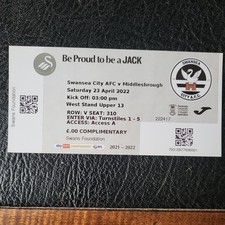 Ticket Swansea City v Middlesbrough 2021 / 2022 Championship 