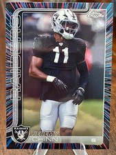 JEREMY CHINN 2025 TOPPS CHROME NEON PULSE REFRACTOR SP #184 RAIDERS