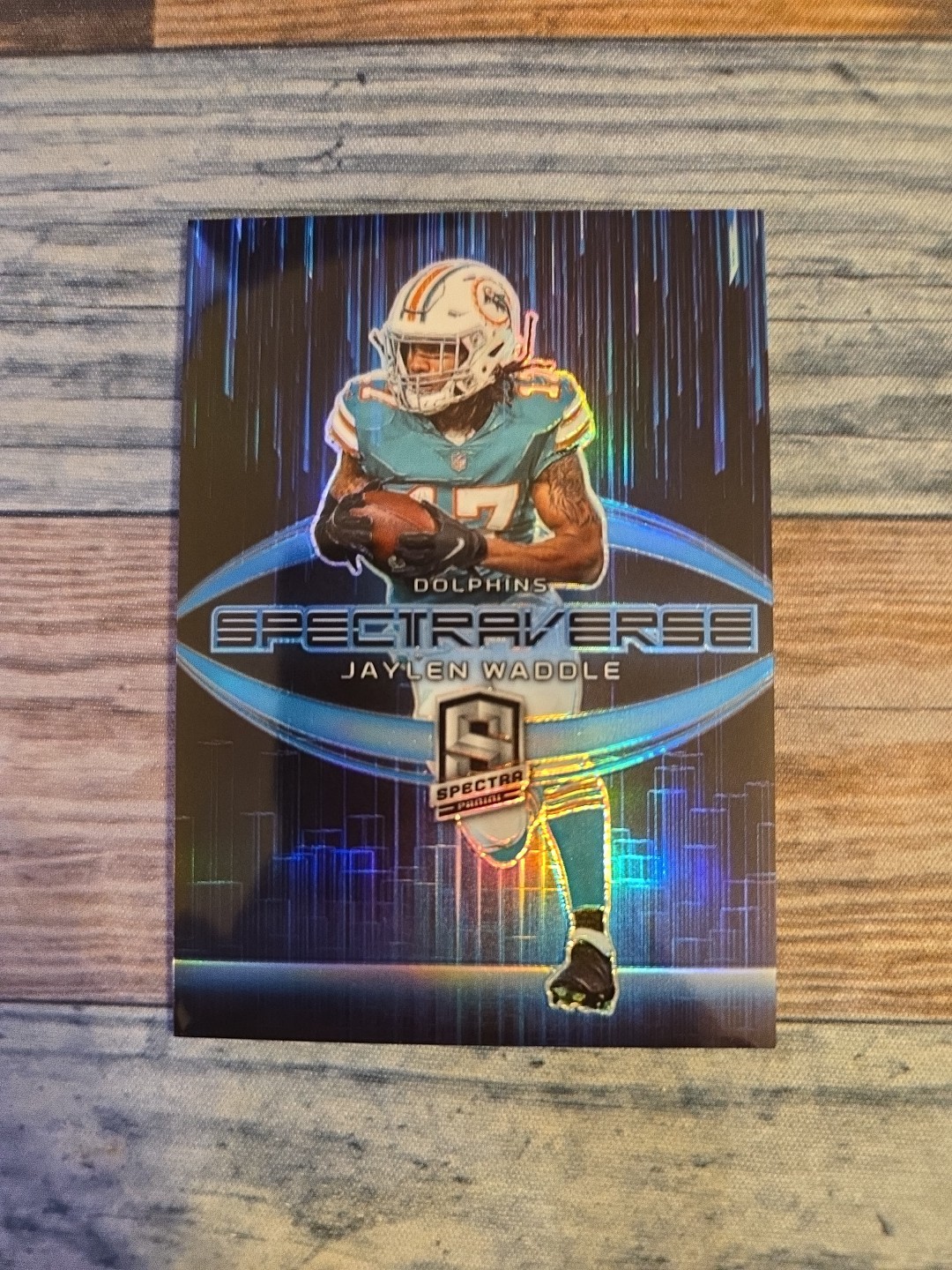 2022 Panini Spectra Football Spectraverse Prizm #SV-14 Jaylen Waddle