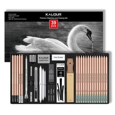 KALOUR PDAS 39pcs Drawing Pencil Set, Professional Sketch Pencils 5H-14B , B...