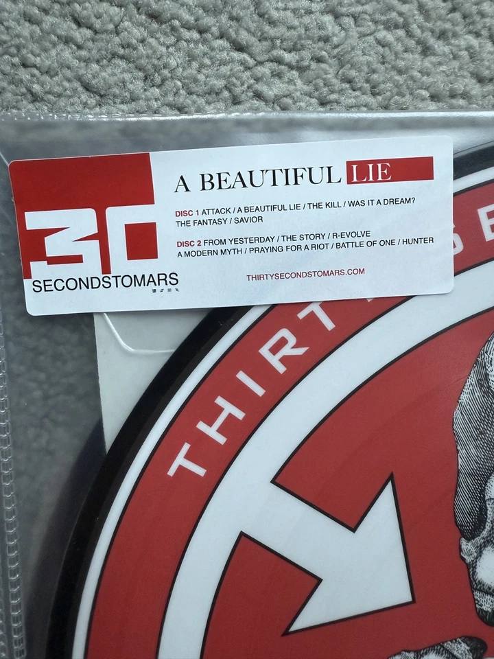 30 Thirty Seconds To Mars SIGNED A Beautiful Lie 20th Jared Leto Shannon Leto  - Image 2 of 4