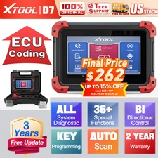 XTOOL D7 OBD2 Full System Diagnostic Scanner Bi-Directional Tool Key Programmer
