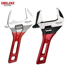 1pcs DELIXI Short Handle Adjustable Ratchet Wrench Big Opening Bathroom Tool