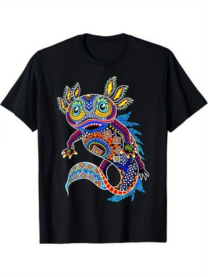 Axolotl Art Aztec Mexican Salamander Mexico Cinco De Mayo T-Shirt