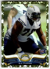 2013 Topps Chrome Camo Refractors D.J. Fluker Rookie #134 Chargers RC,/499