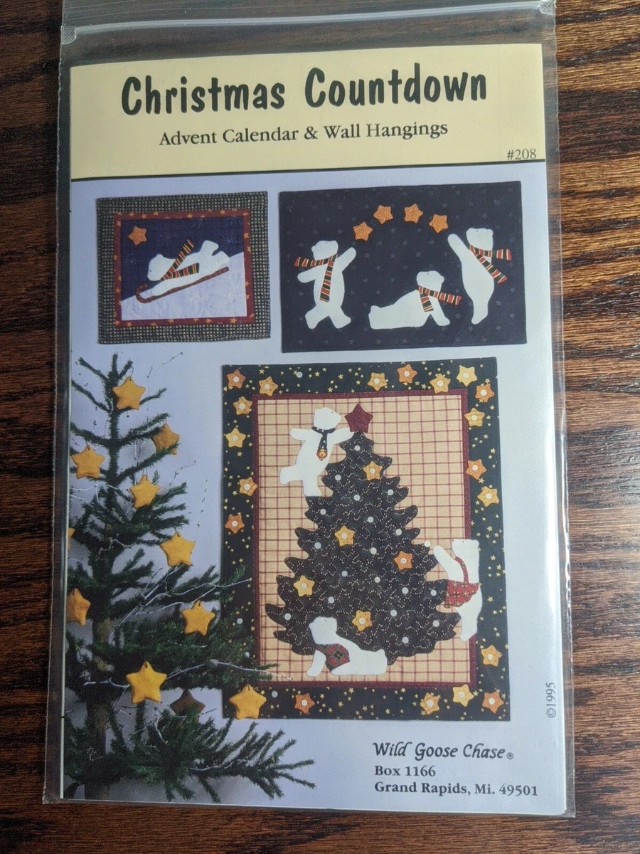 NEW Christmas Countdown Advent Calendar & Wall Hangings Quilt Patterns Snow  Bear | eBay