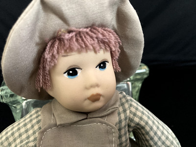 ''Franklin'' Americana Collection Hand Painted Porcelain Doll * Birth Certificate