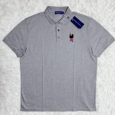 Ralph Lauren Purple Label Polo Bear Polo Shirt Tuxedo Bear Size XL