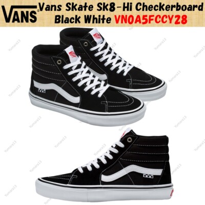 Vans Skate Sk8-Hi Checkerboard Black White VN0A5FCCY28 Men's Size