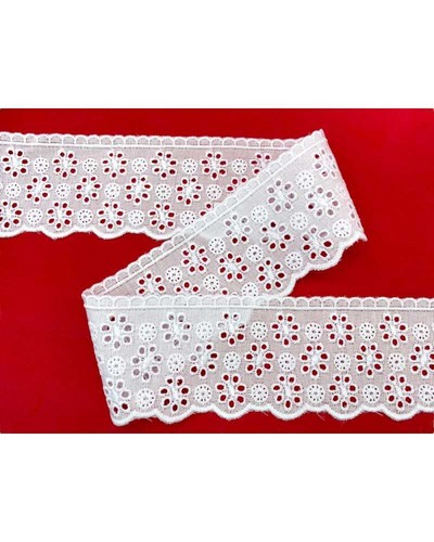 Dentelle Broderie Anglaise Tresse 6cm - San Gallo Festonnée Pour Couture DIY
