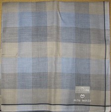 Mila Sch n Fine check Scarf Handkerchief 48cm /HISASHI